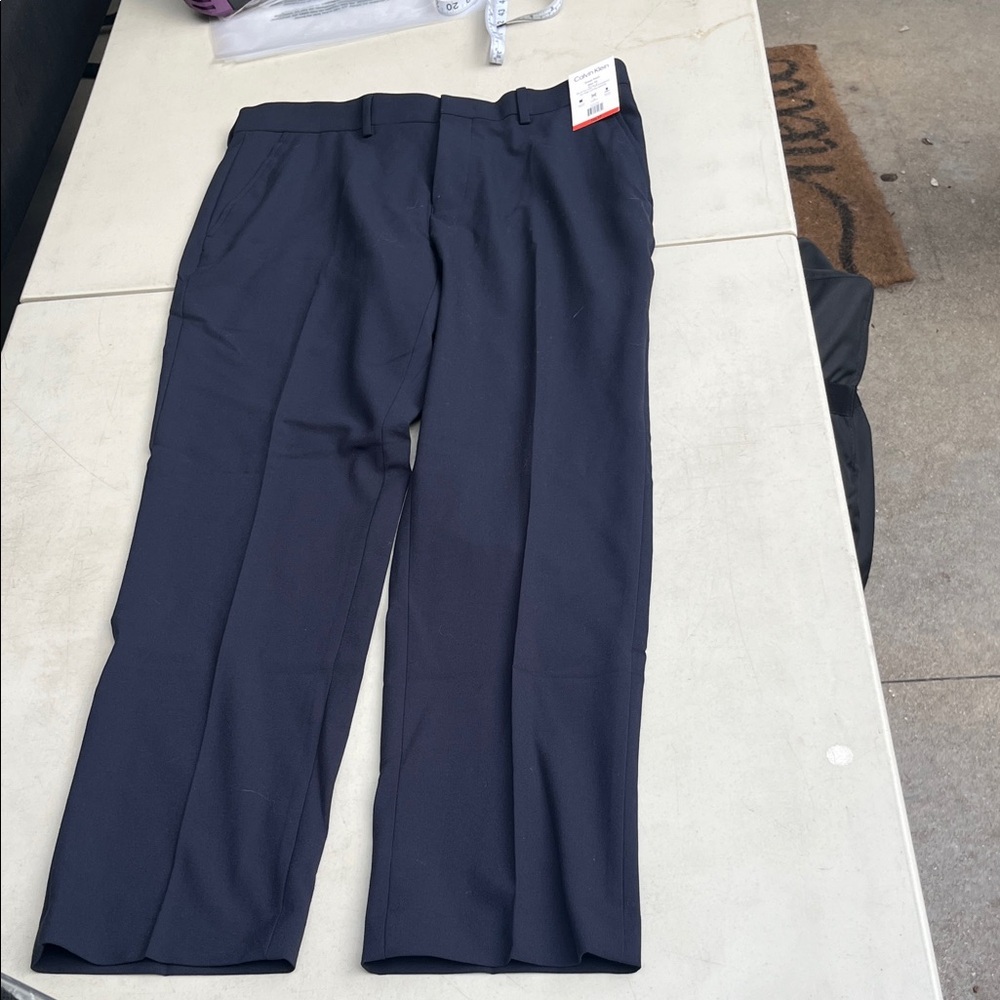 Calvin Klein Blue Slim Fit Dress Pants 34x30 NWT men’s